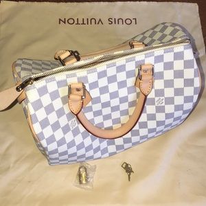 Speedy Damier Azur bag purse
